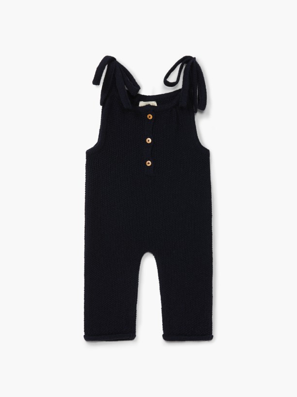 Knitted wool dungarees