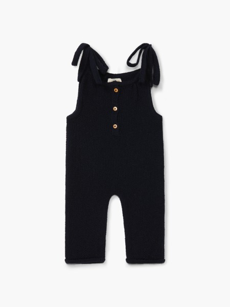 Knitted wool dungarees