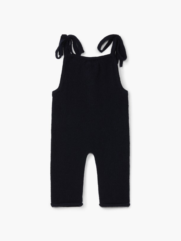 Knitted wool dungarees