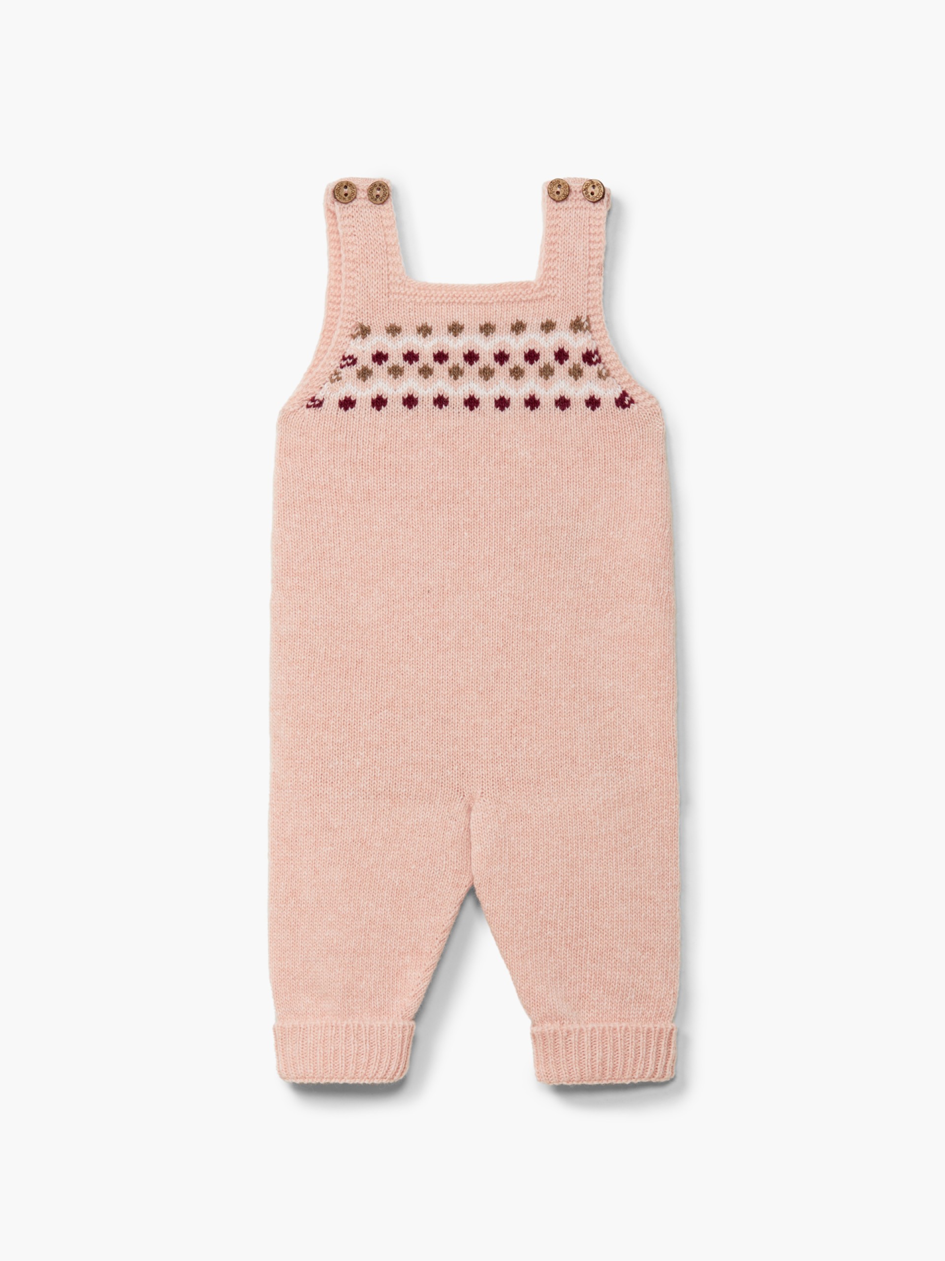 Knitted wool dungarees