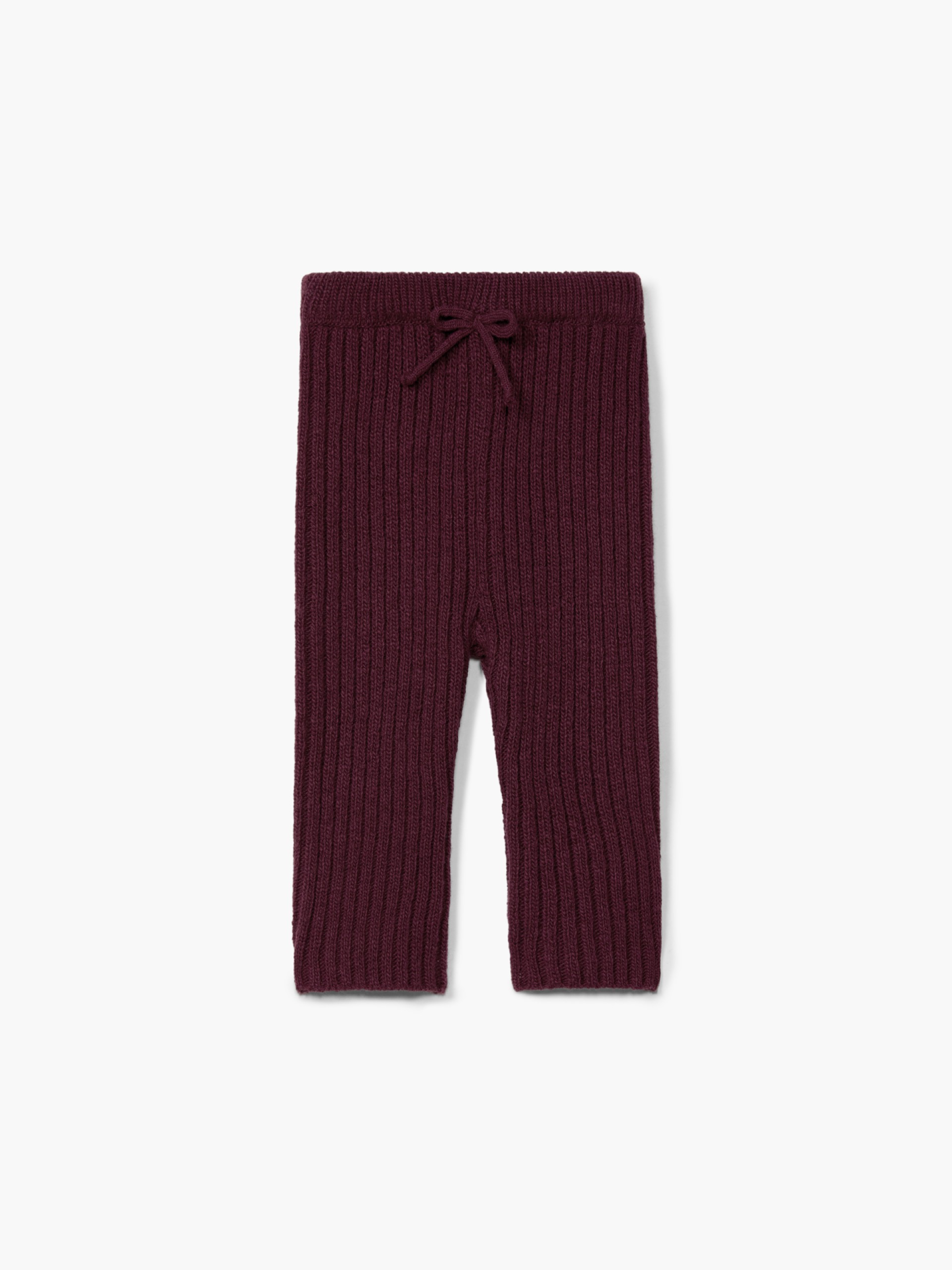 Knitted wool trousers