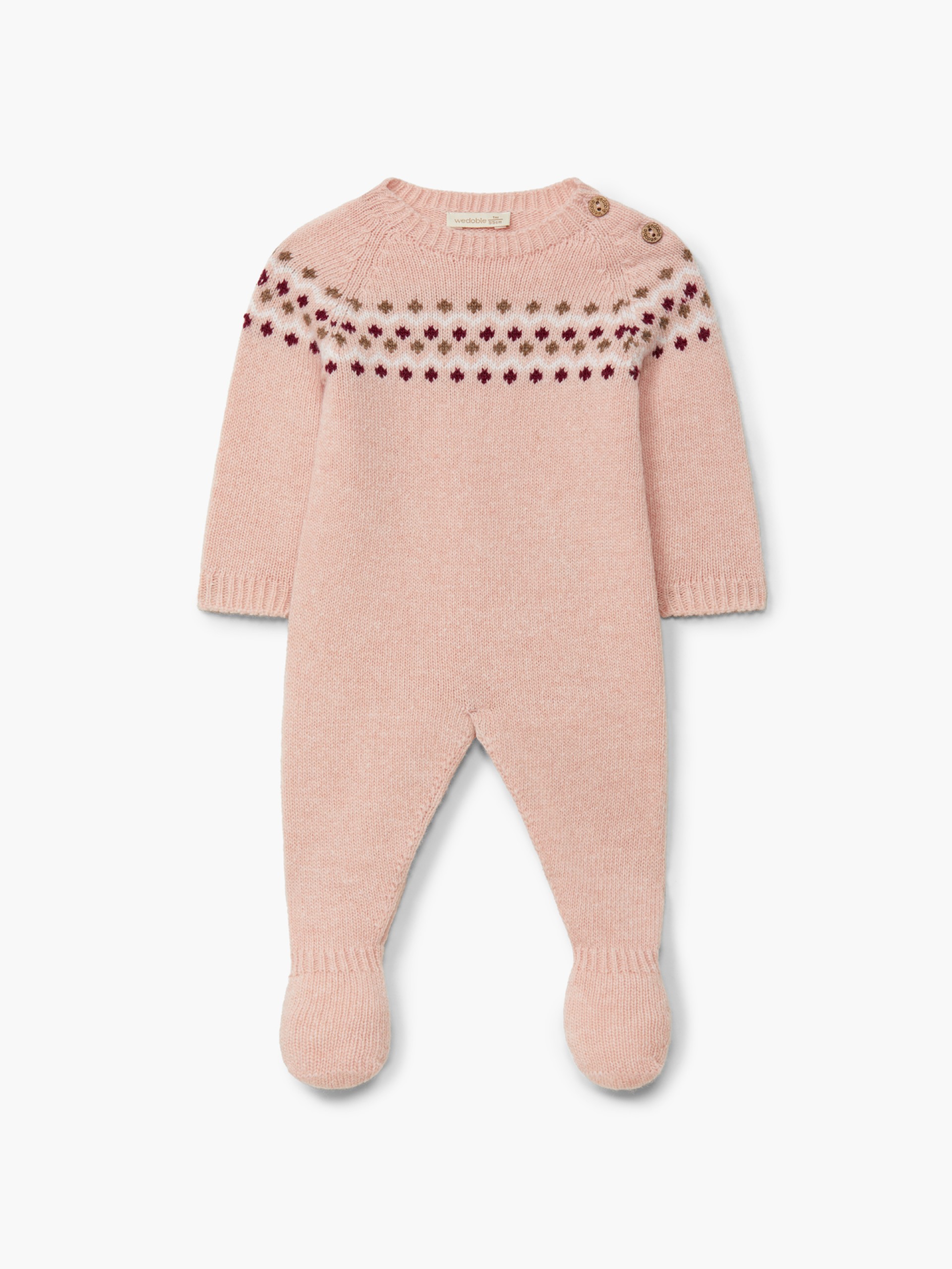 Knitted wool babygrow