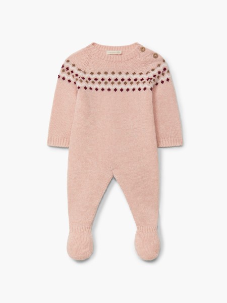 Knitted wool babygrow