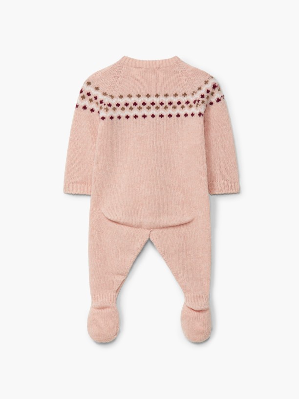 Knitted wool babygrow