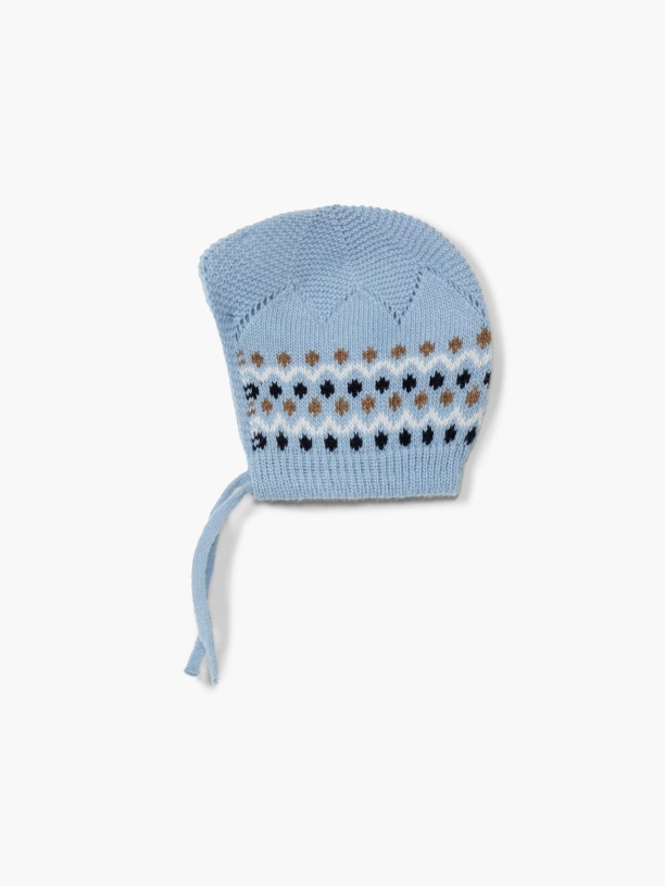 Knitted wool bonnet Knitted wool bonnet