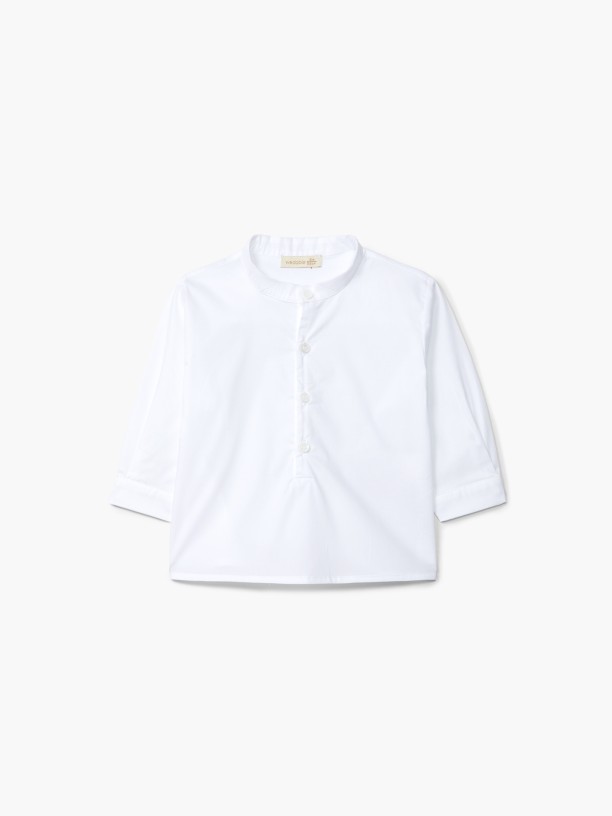 Mandarin collar shirt