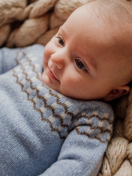 Knitted jacquard sweater