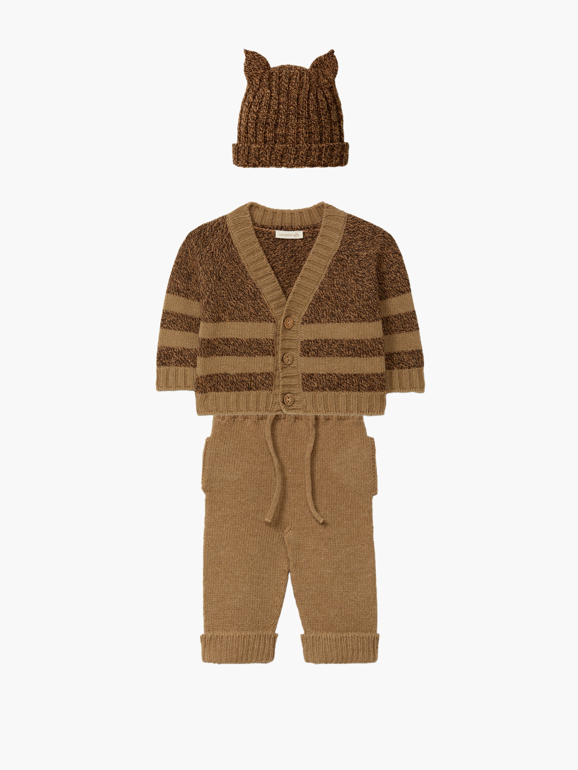 Knitted wool trousers