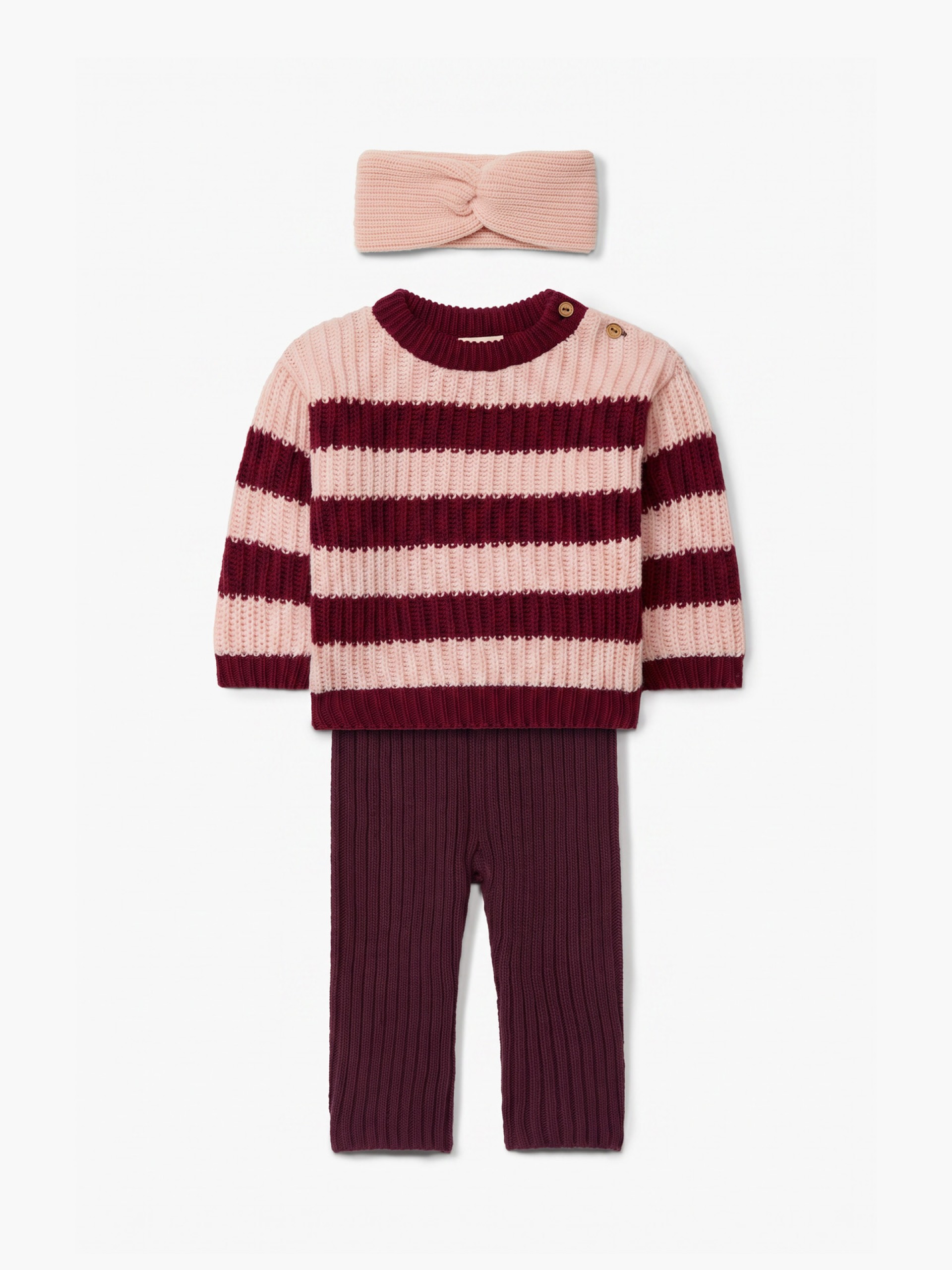 Knitted wool trousers
