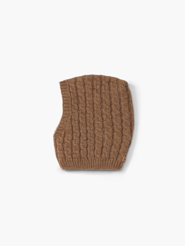 Knitted wool balaclava