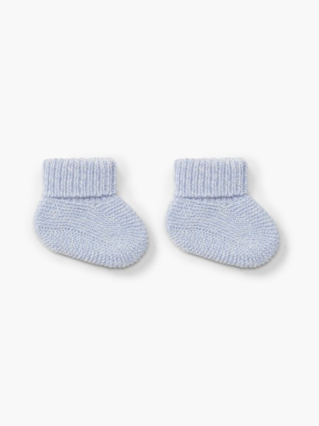 Knitted wool booties