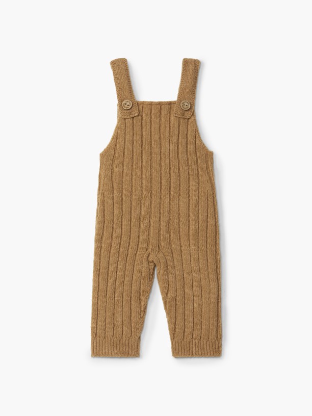 Knitted wool dungarees