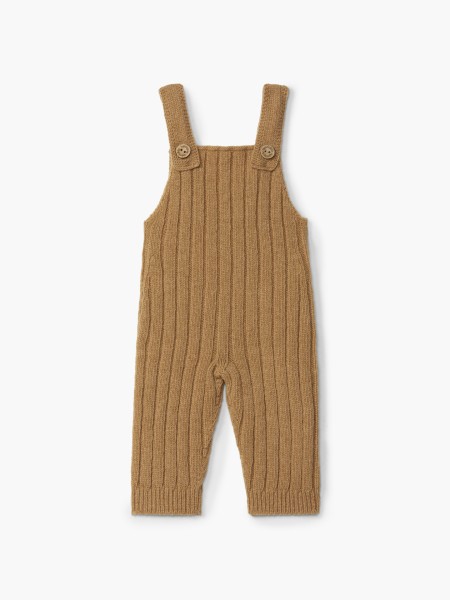 Knitted wool dungarees