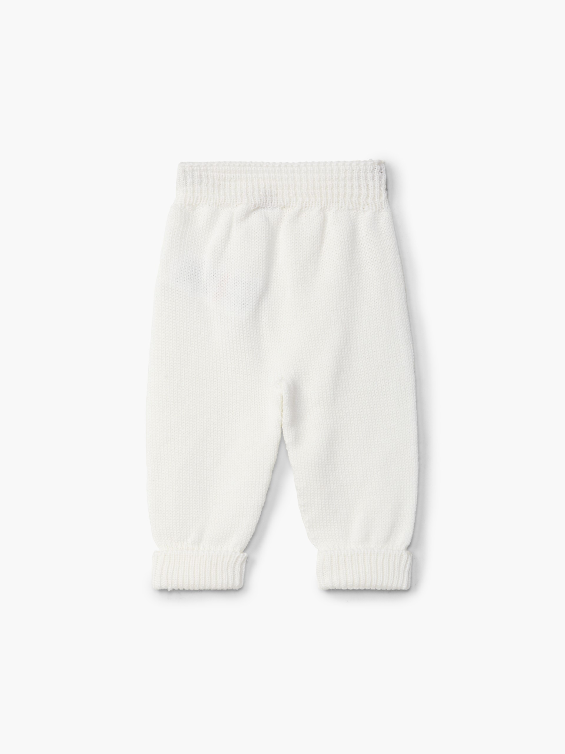 Knitted wool trousers