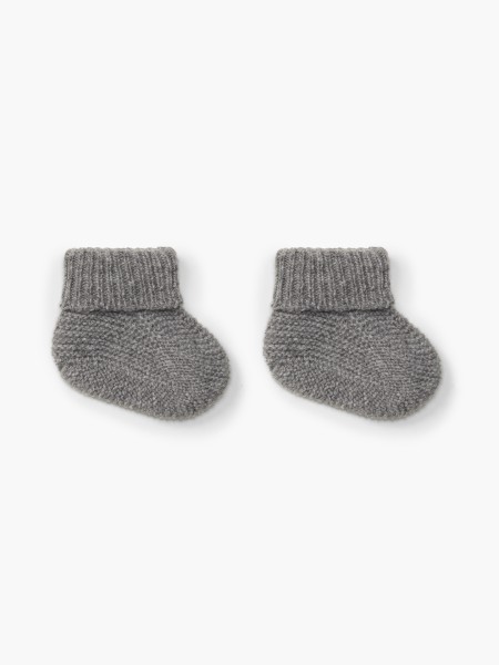 Knitted wool booties