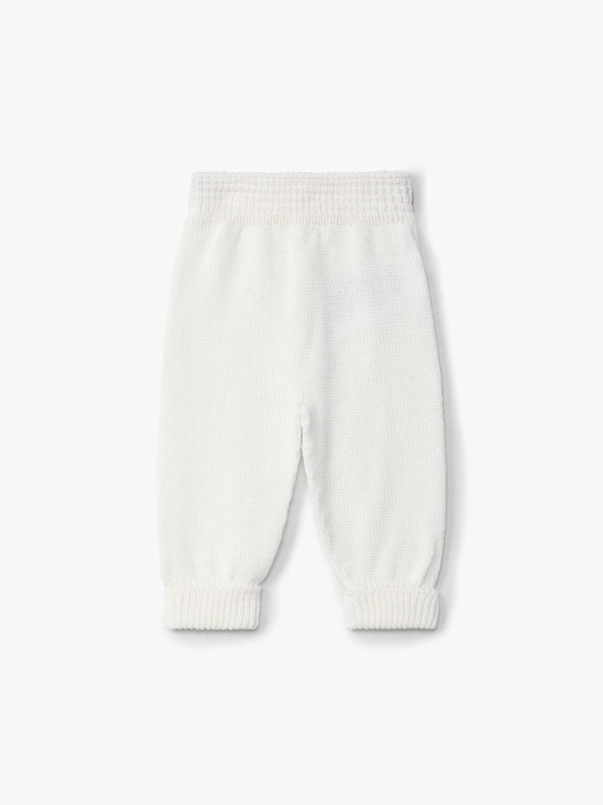 Knitted wool trousers