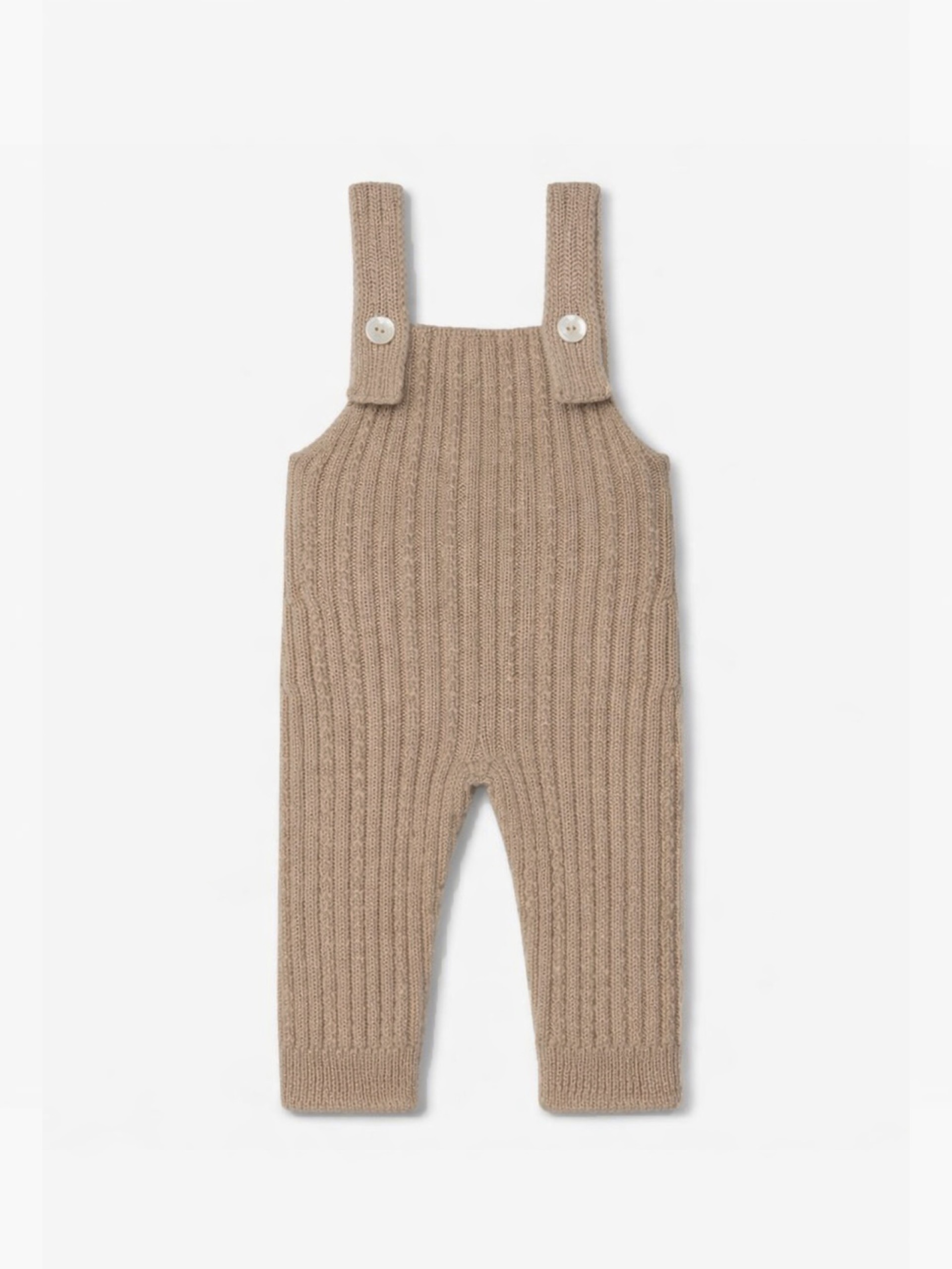 Knitted wool dungarees