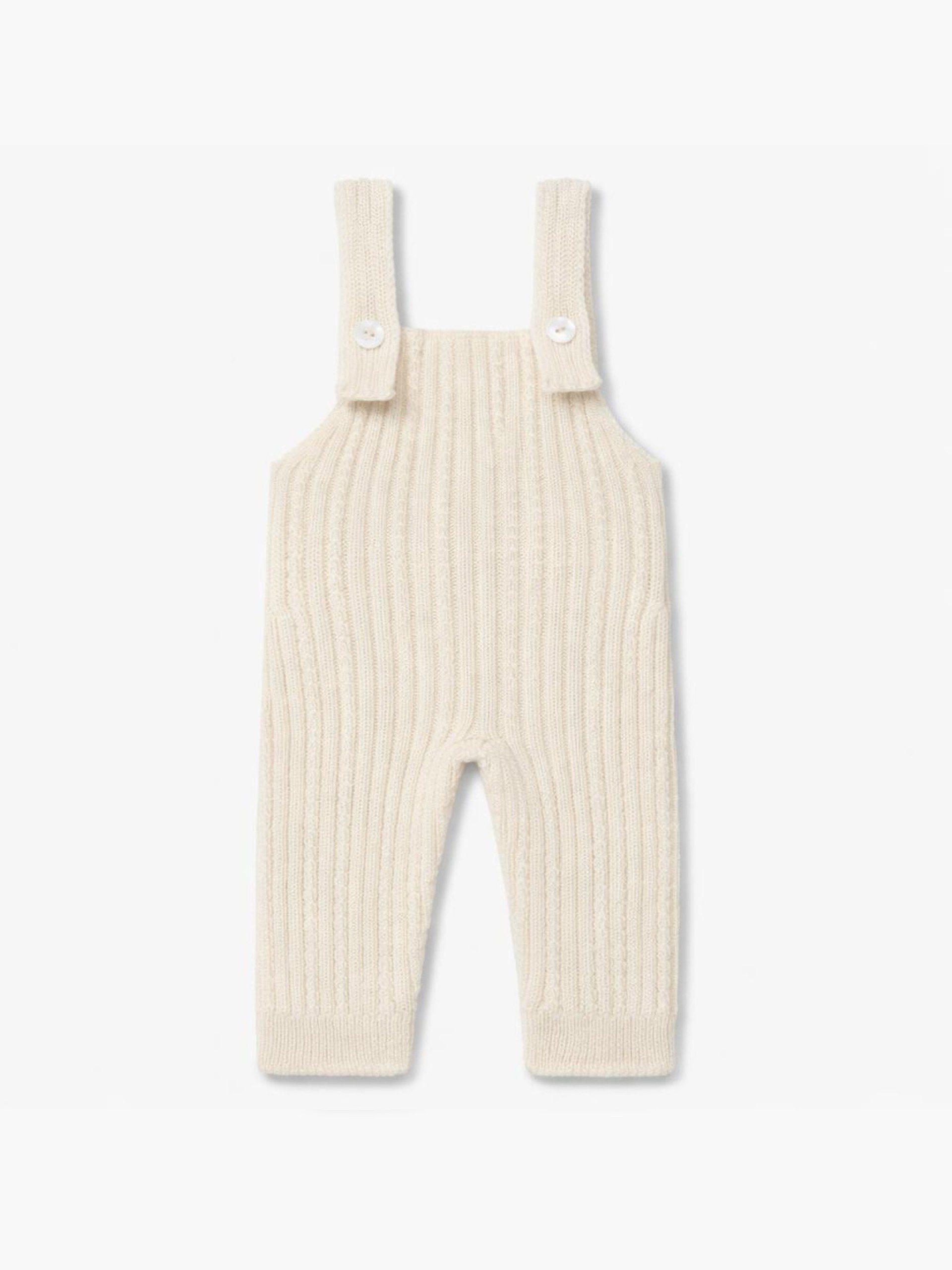 Knitted wool dungarees