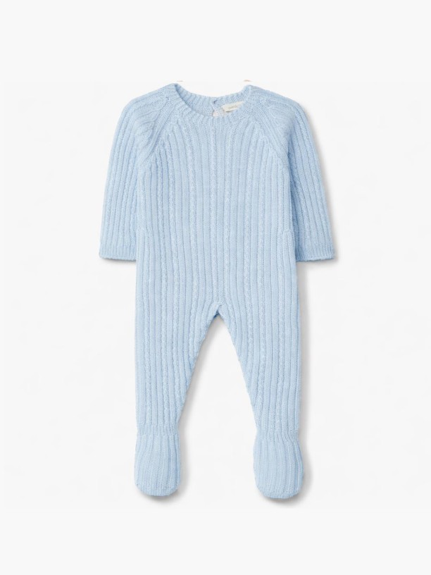 Knitted wool babygrow