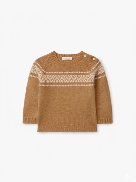Knitted jacquard sweater