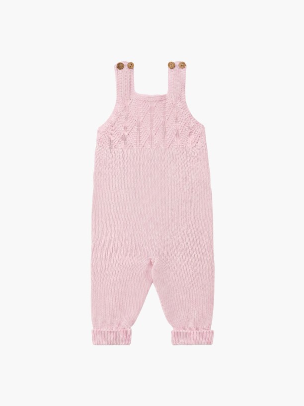 Knitted wool dungarees