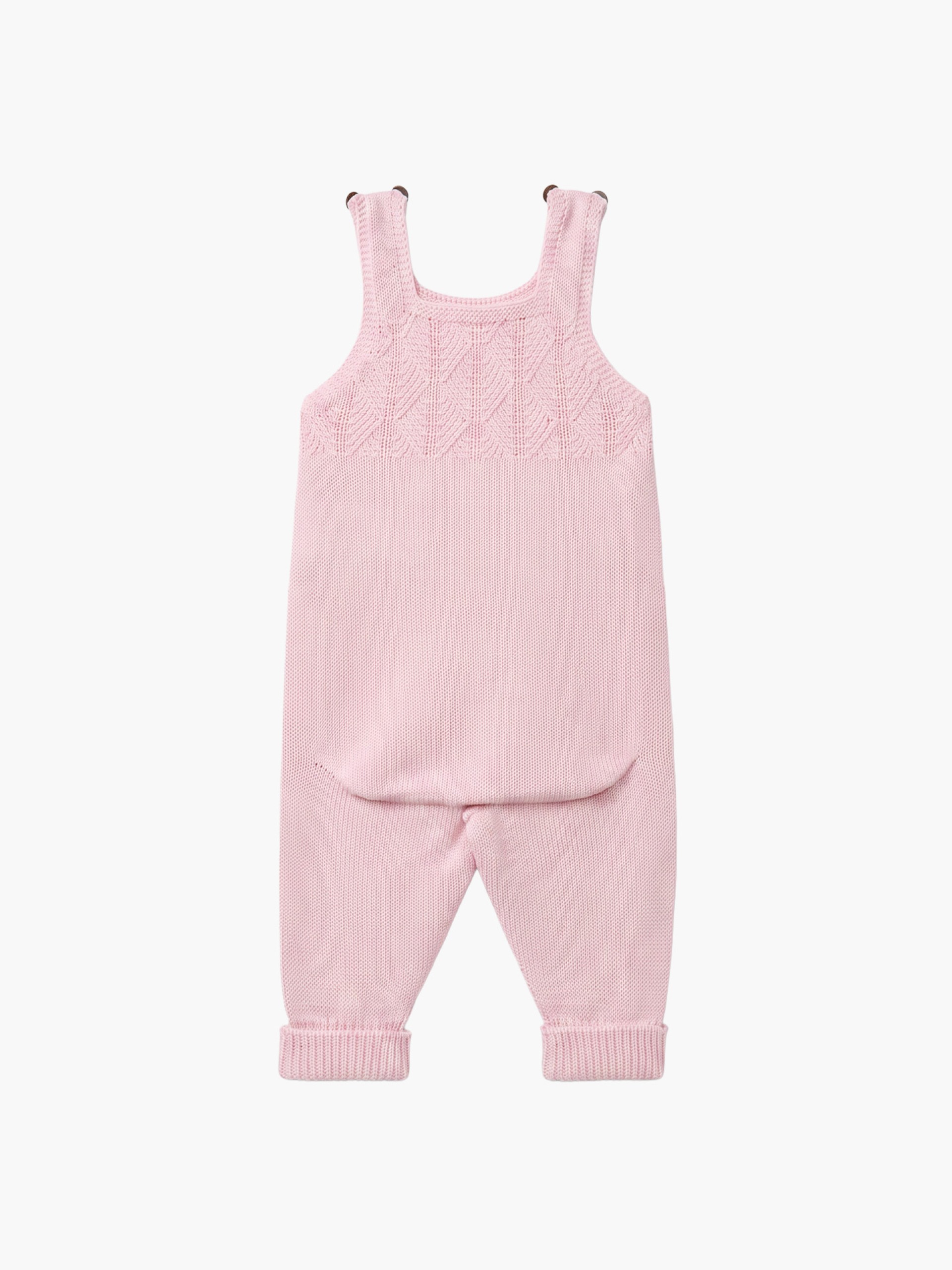 Knitted wool dungarees
