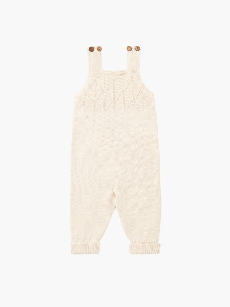 Knitted wool dungarees