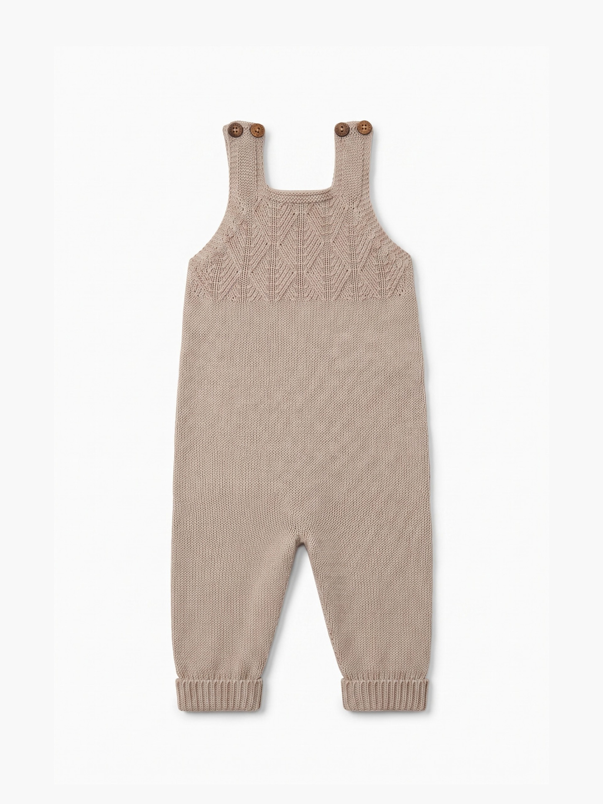 Knitted wool dungarees
