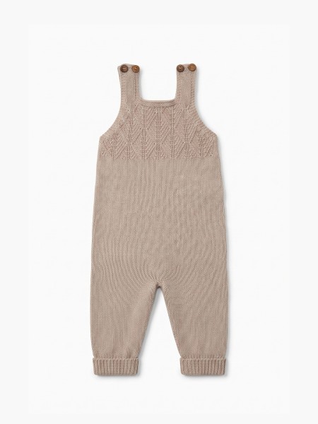 Knitted wool dungarees