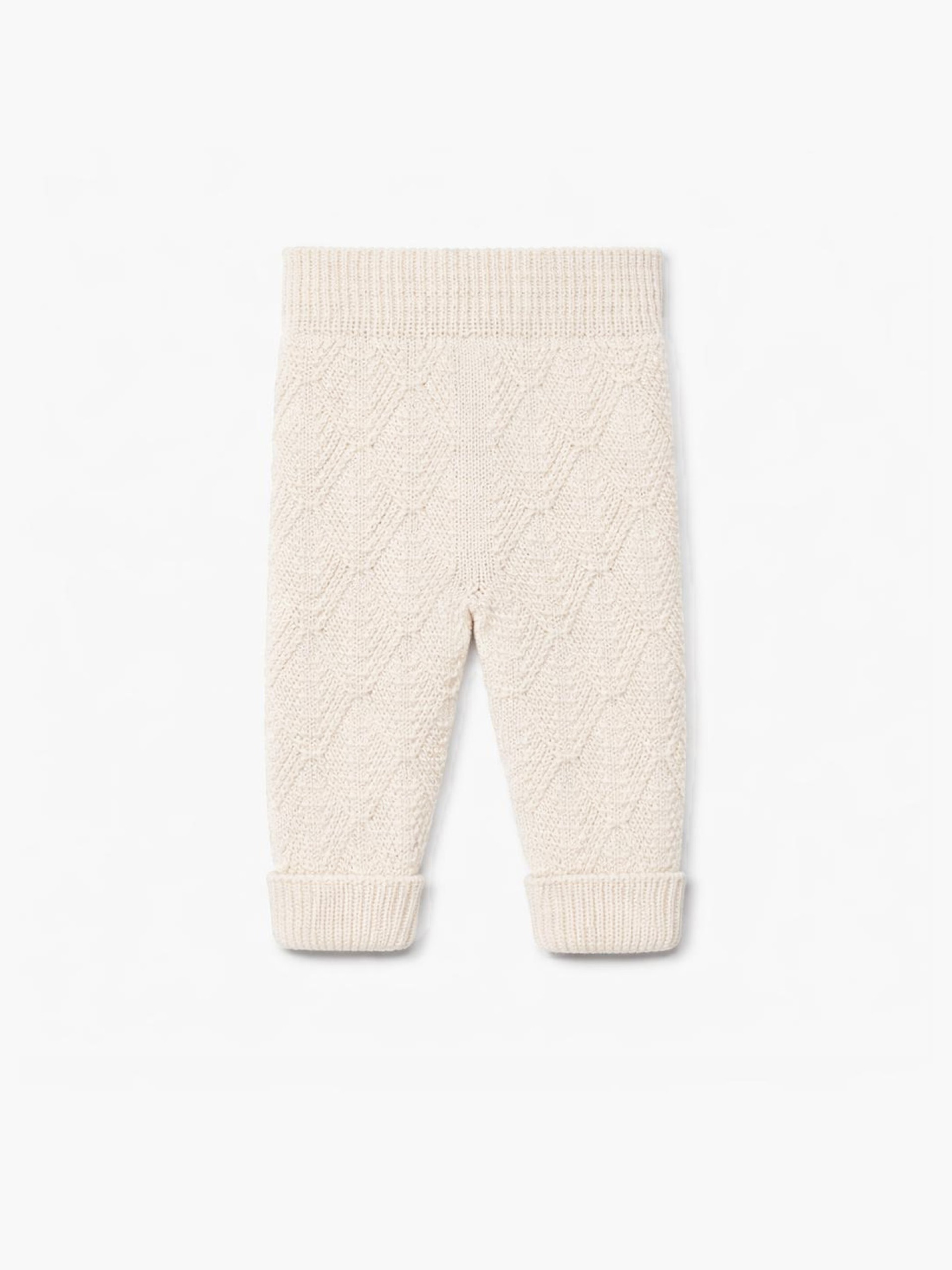 Knitted wool trousers