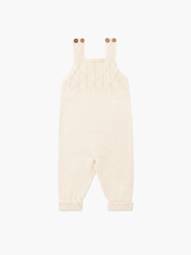 Knitted wool dungarees