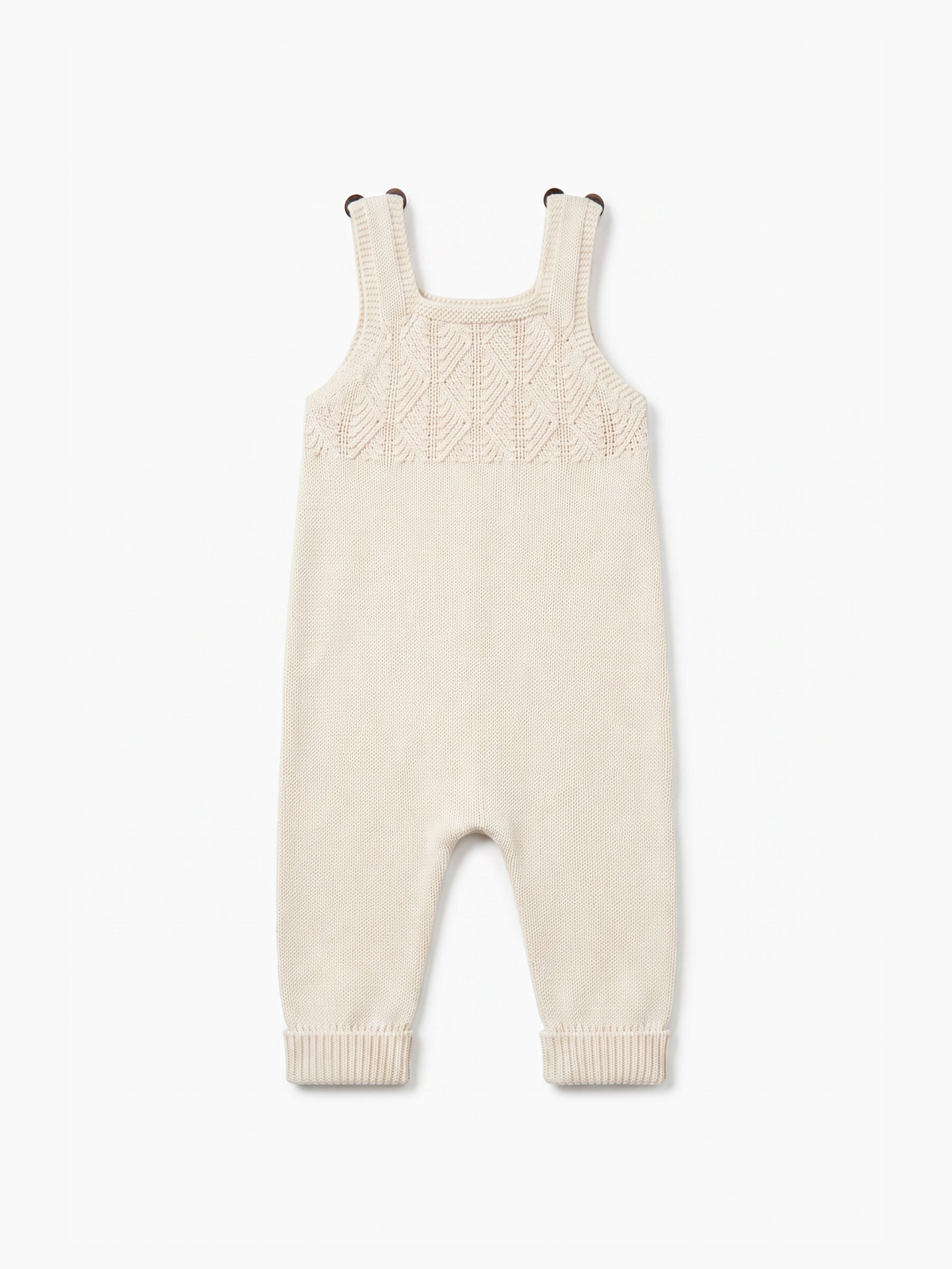 Knitted wool dungarees