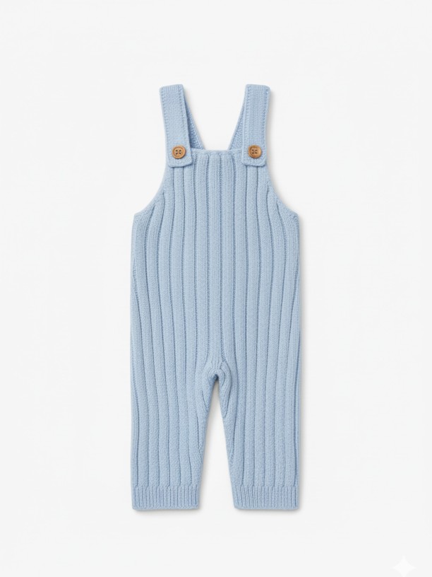 Knitted wool dungarees