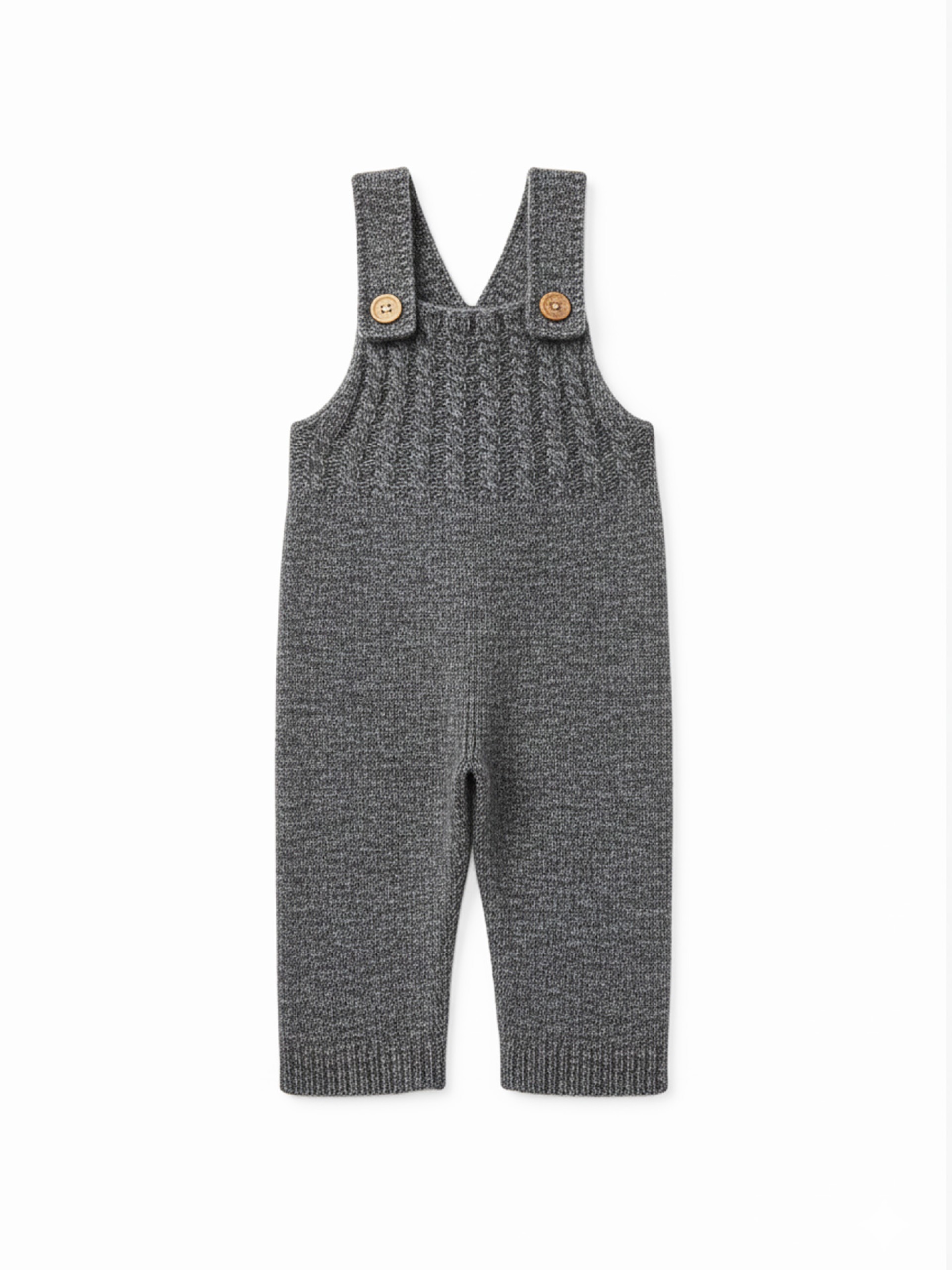 Knitted wool dungarees