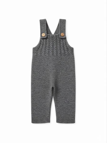 Knitted wool dungarees