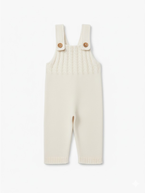 Knitted wool dungarees Knitted wool dungarees