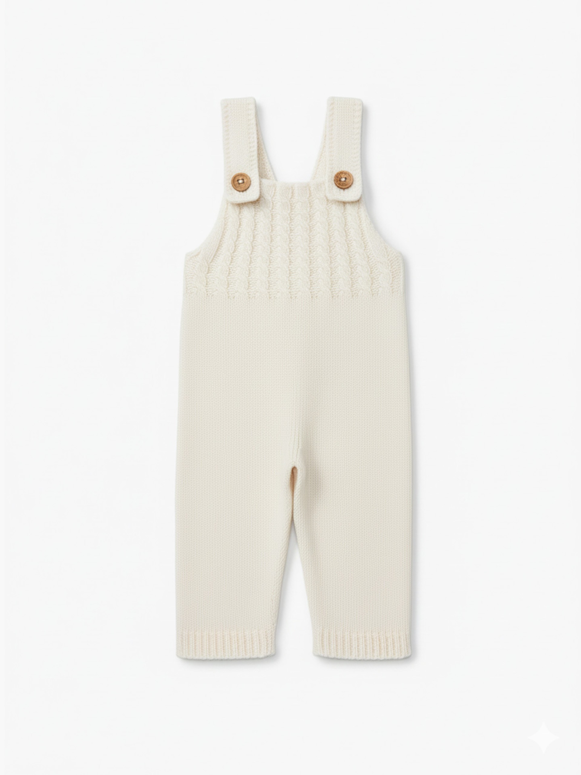 Knitted wool dungarees