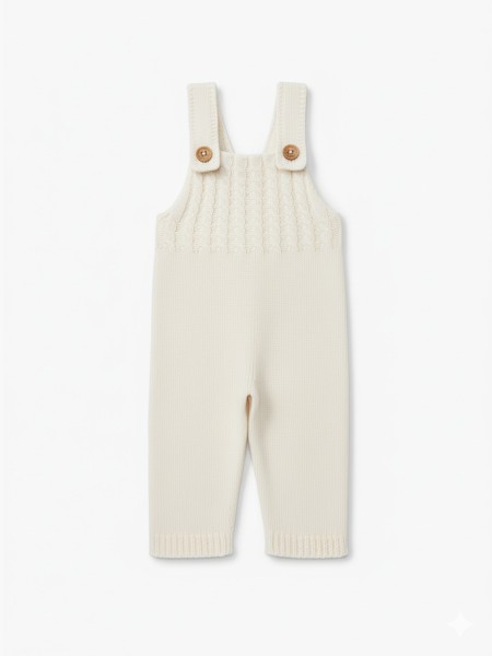 Knitted wool dungarees