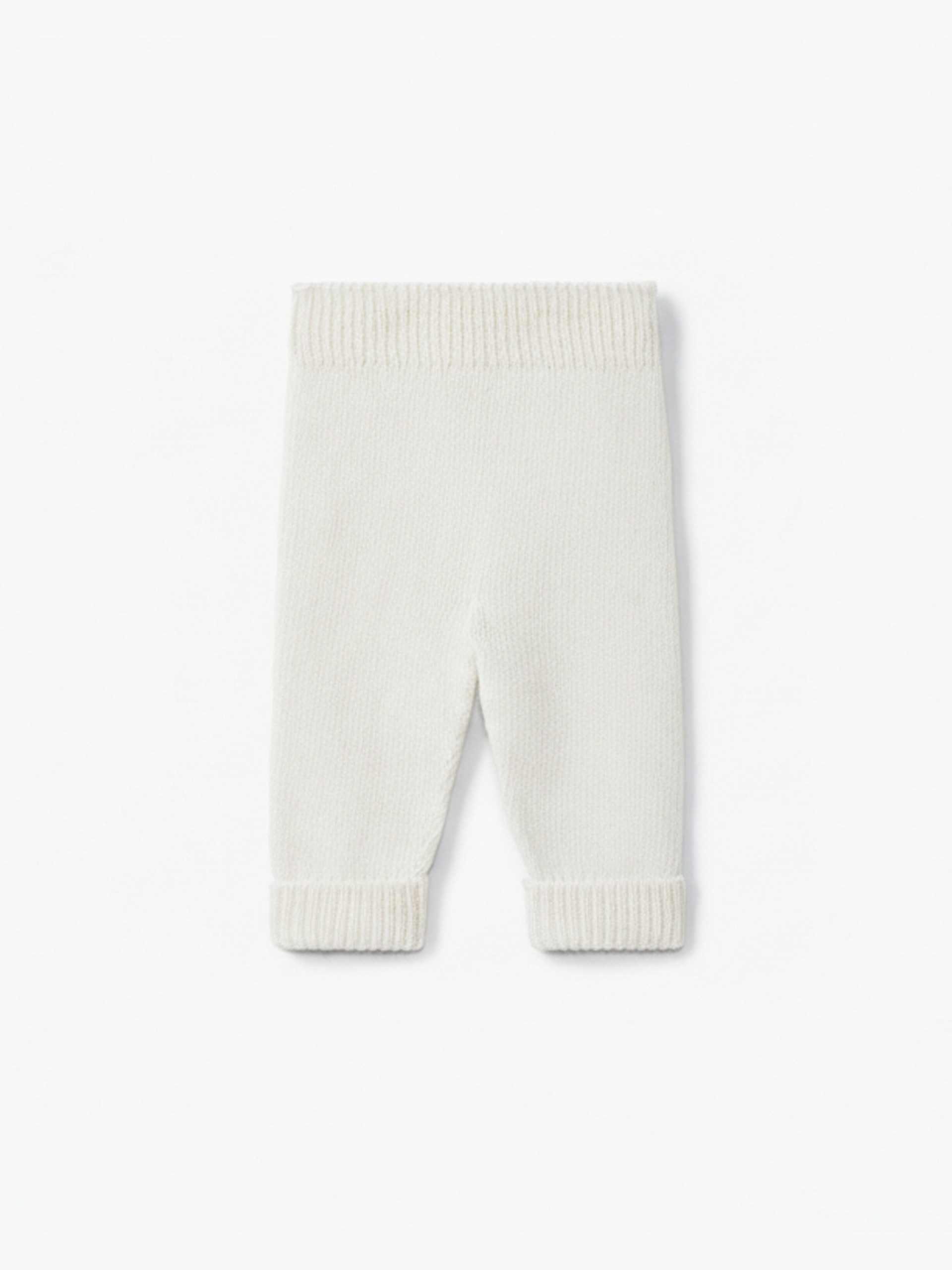 Knitted wool trousers
