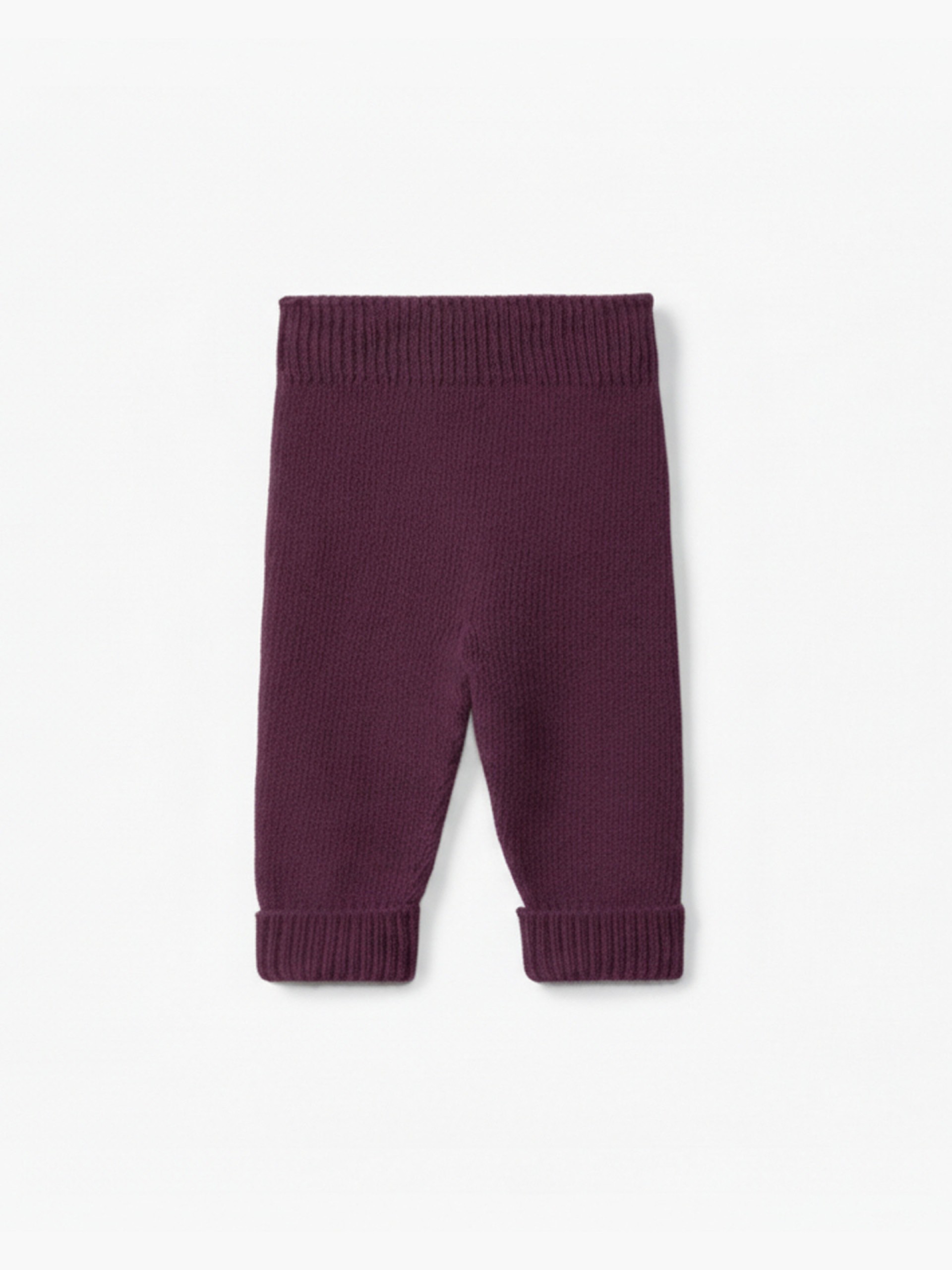Knitted wool trousers