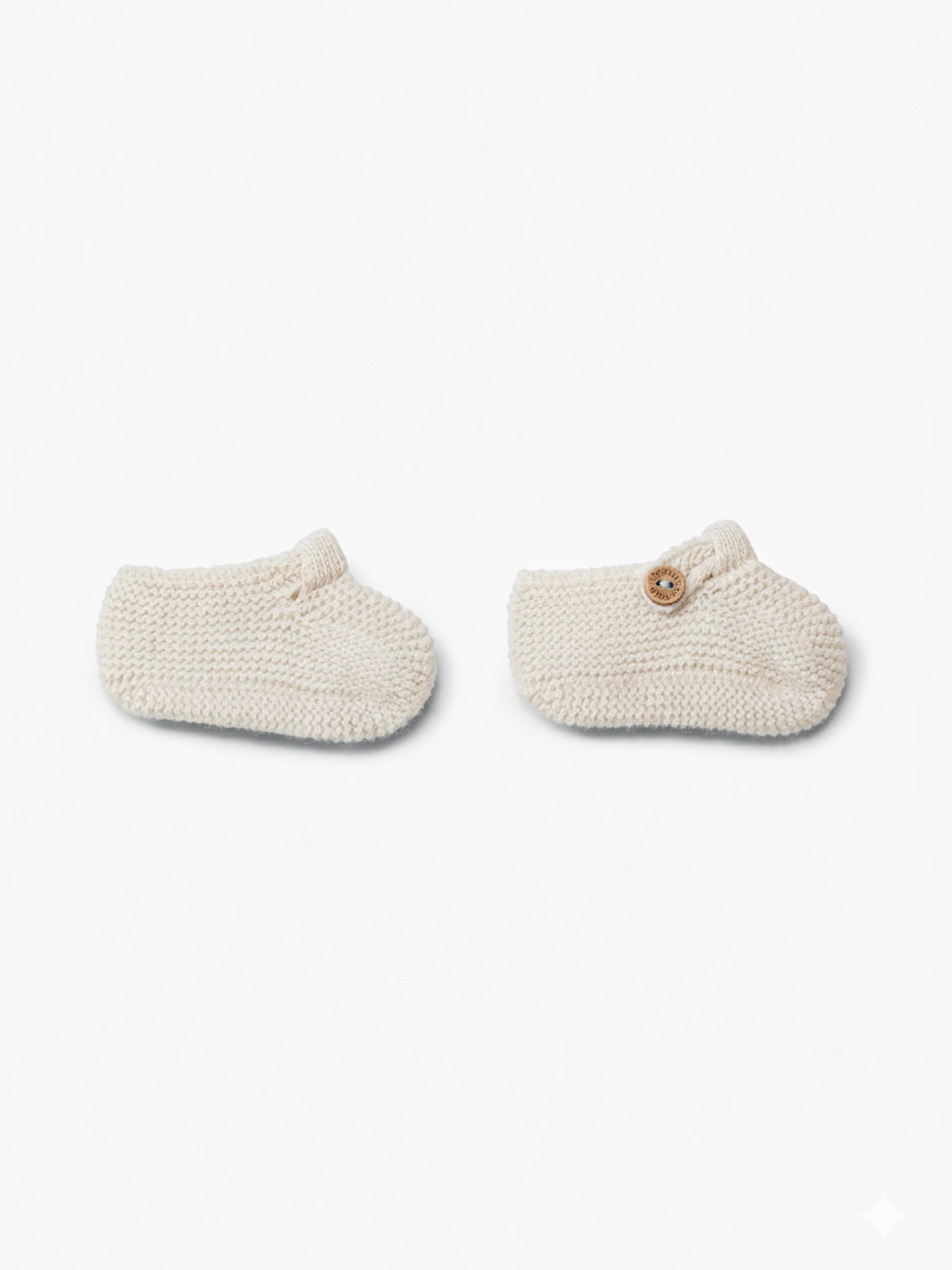 Knitted wool booties