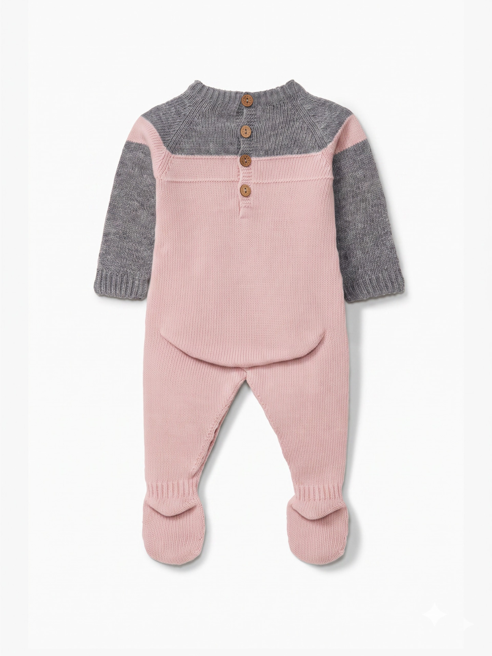 Knitted wool babygrow