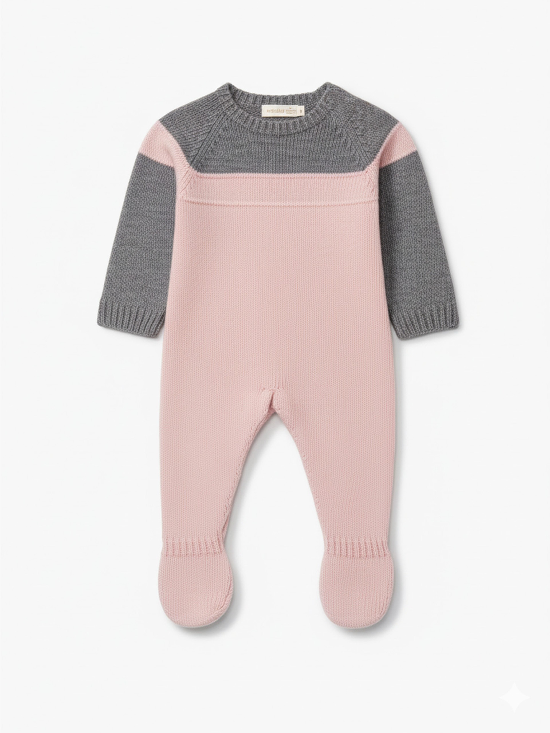 Knitted wool babygrow