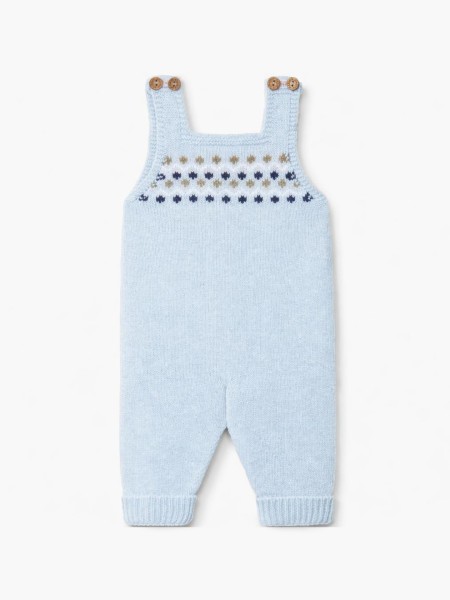 Knitted wool dungarees