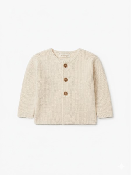 Knitted wool cardigan