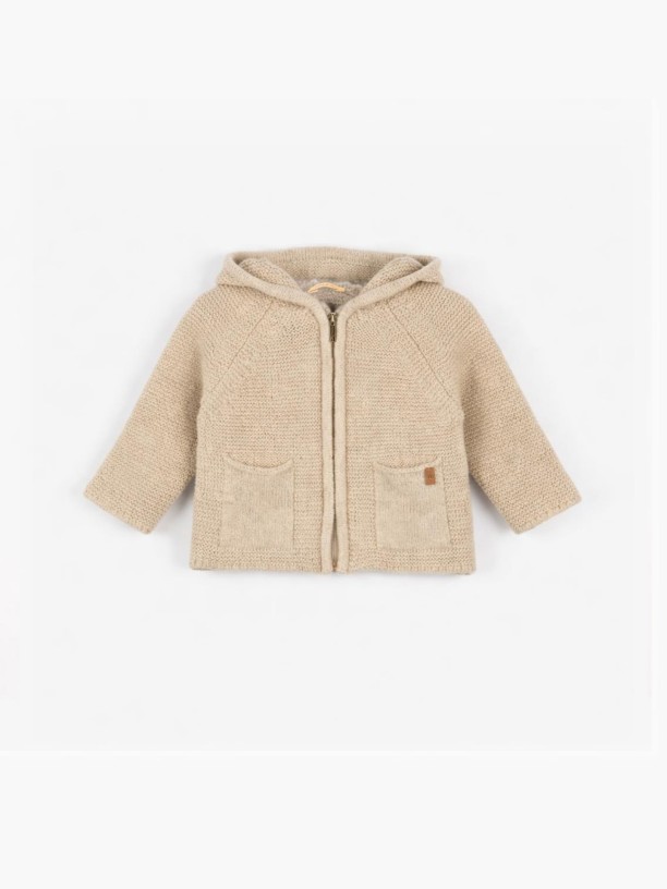 Hooded wool cardigan Hooded wool cardigan