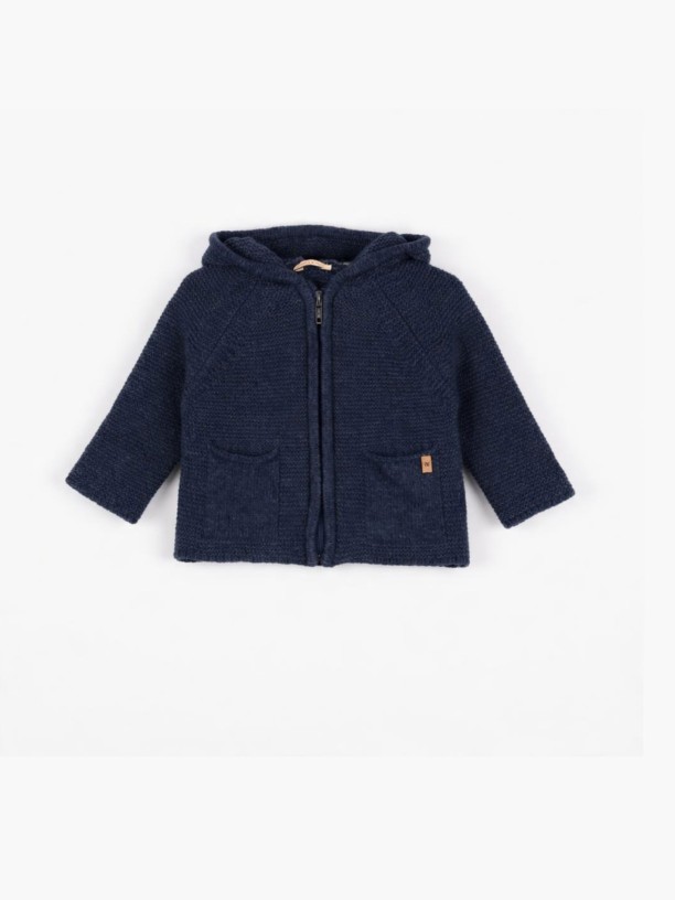 Hooded wool cardigan Hooded wool cardigan