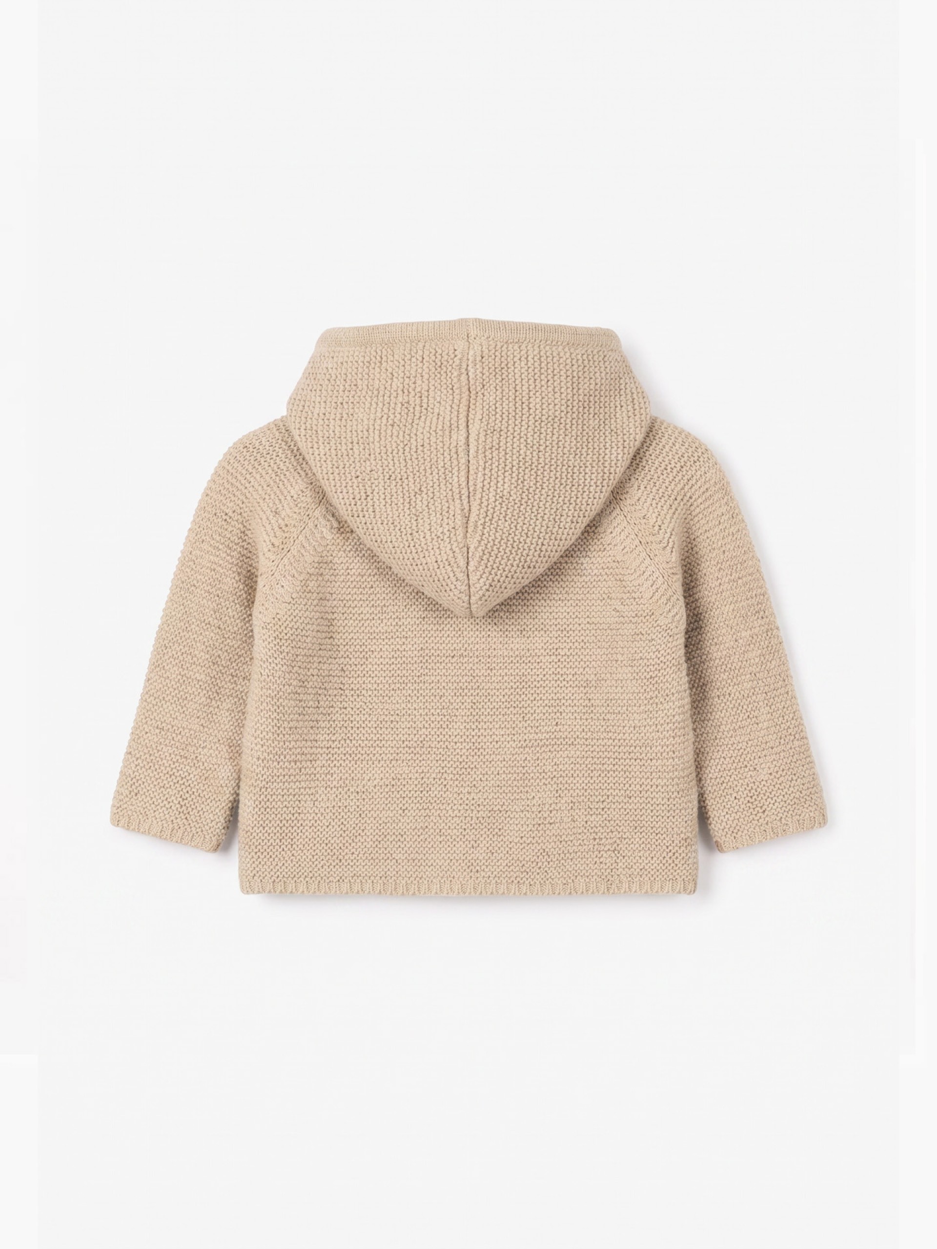 Hooded wool cardigan