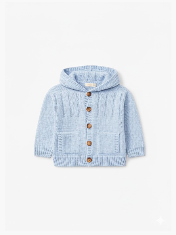 Hooded wool cardigan Hooded wool cardigan