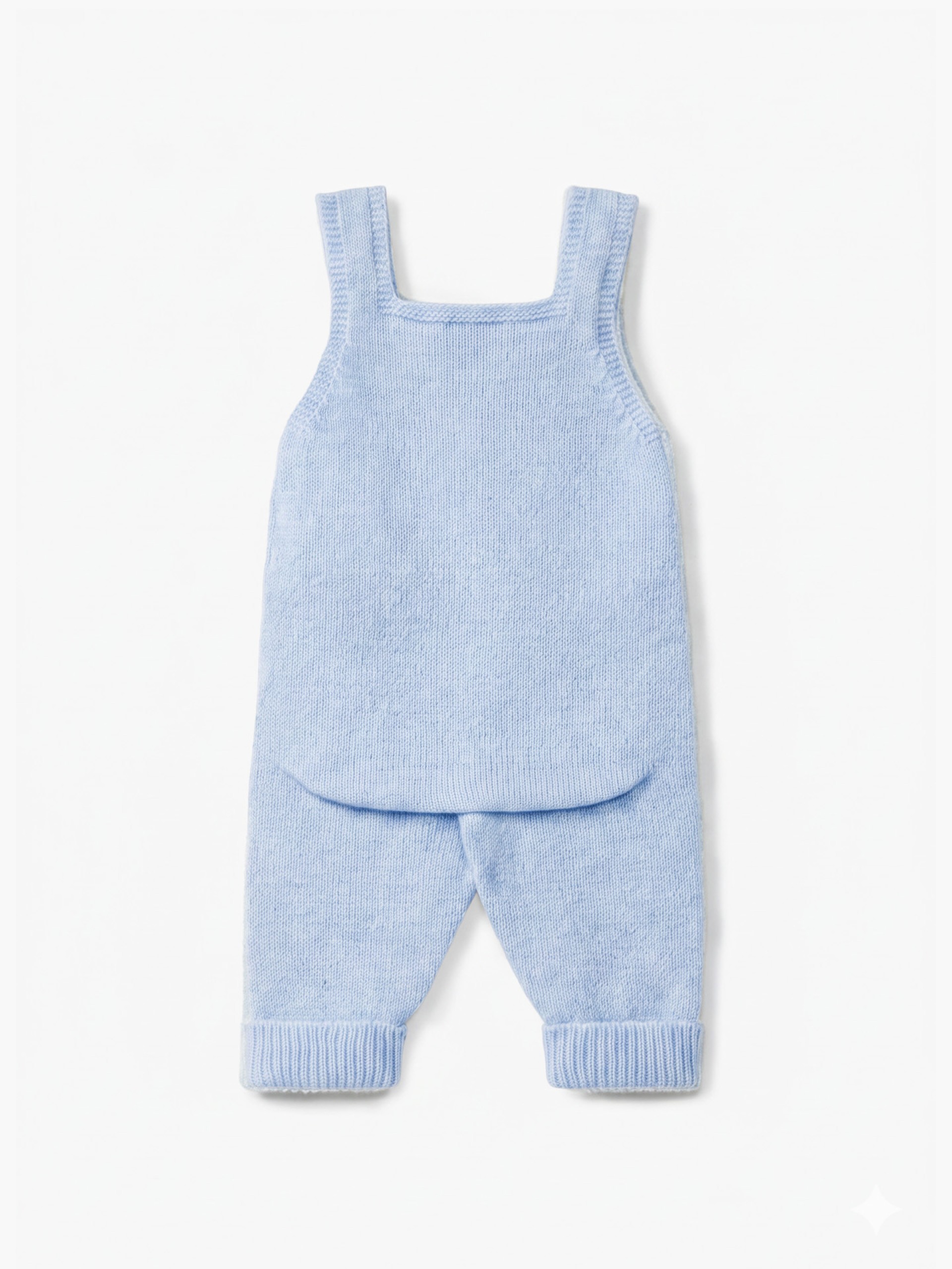 Knitted wool dungarees
